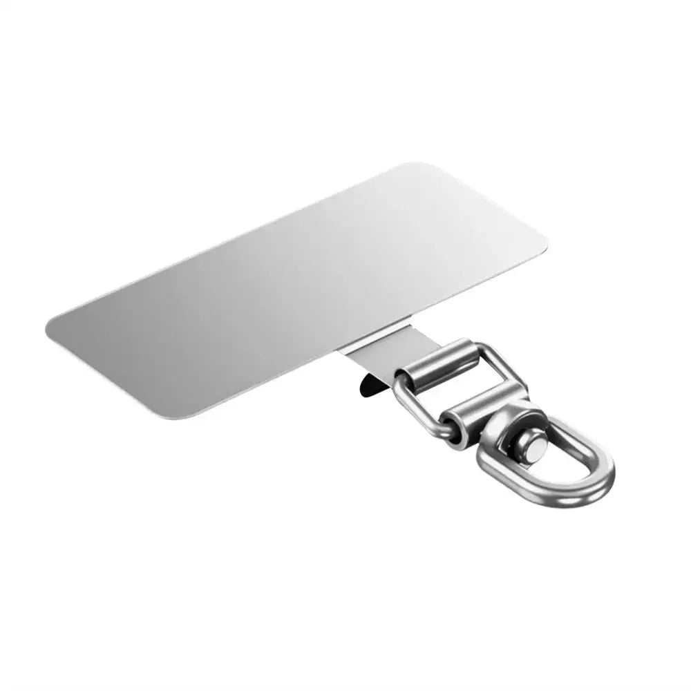 Ultra-thin Phone Lanyard Clip Patch 360° Rotatable Stainless Steel Phone Case Hanging Rope Anti-fall Snap Strap Case Clip
