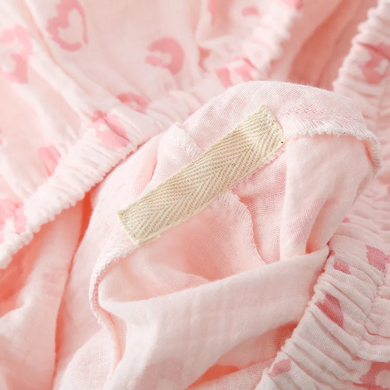 Fashion Autumn 3 Piece 100%Cotton Pajamas Set Short sleeved pants and shorts  Homewear Lapel Collar Loungewear Pijamas