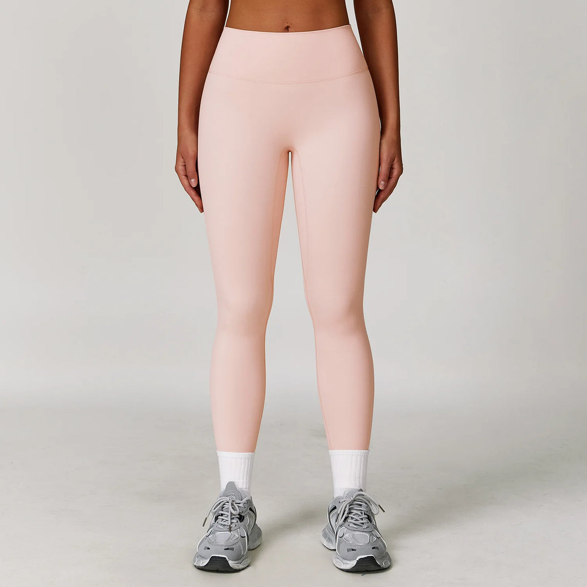 Women's High Waist Yoga Leggings Workout Pants Nylon Spandex Solid Gym Fitness Activewear