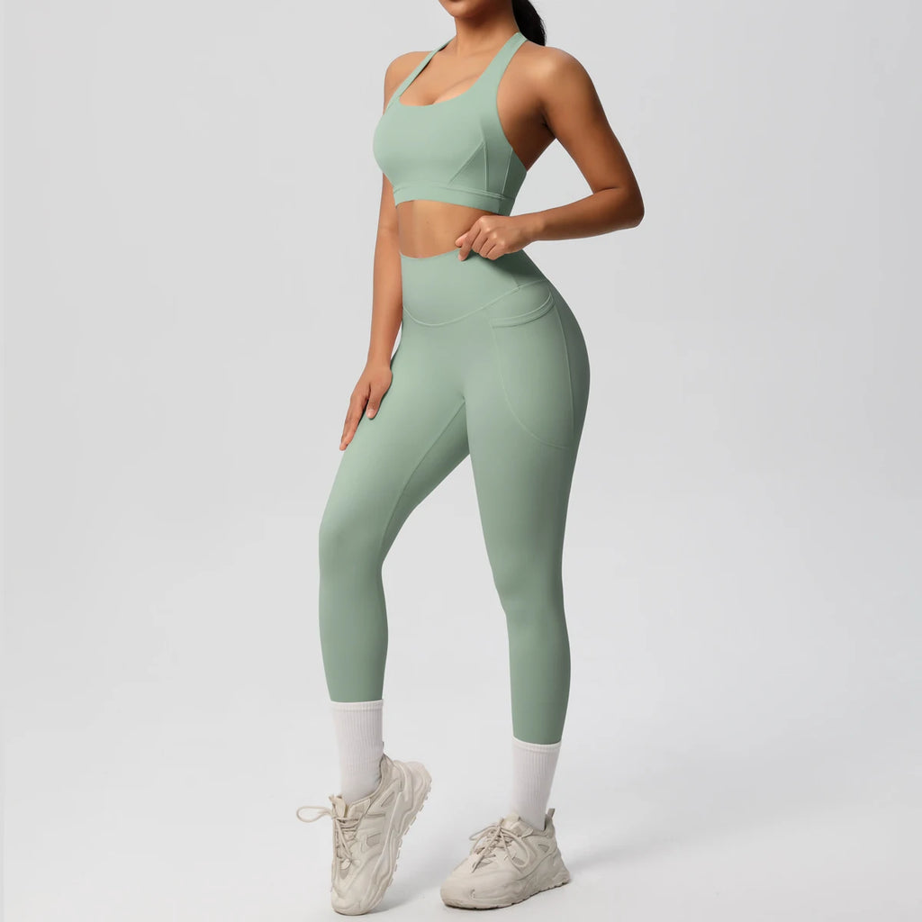 Yoga Suit Sports Set Womens Sportswear Sports Women's Yoga Bra Tummy Control Slimming Booty Leggings Women's Tracksuit
