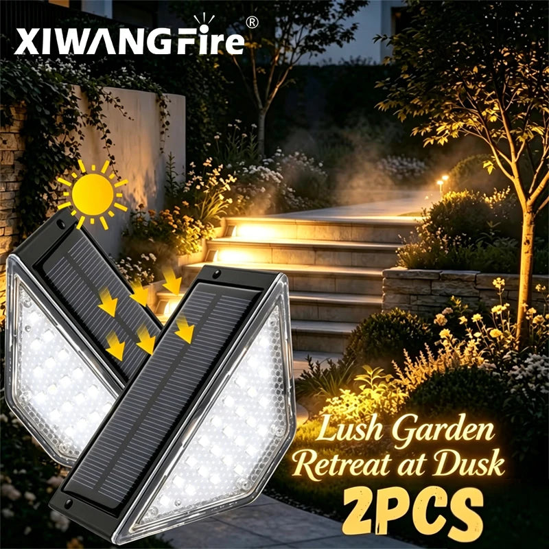 22/24LED Solar LED Triangle Step Light Waterproof Solar Stair Foot Lamp Outdoor Garden Pathway Balcony Courtyard Landscape
