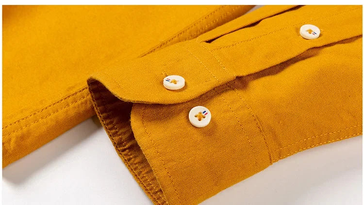 2027 Cotton Stand-up Neck Oxford Spinning Anti-wrinkle Casual  Spring  Autumn New Men's Shirt Jackets  Long Sleeve Shirt Men's