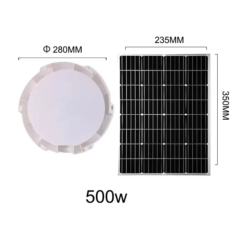 LEDSolar Ceiling Light Indoor Bedroom Corridor Garden Lighting With Remote Control Dimmable Timing Waterproof Solar Ceiling Lamp
