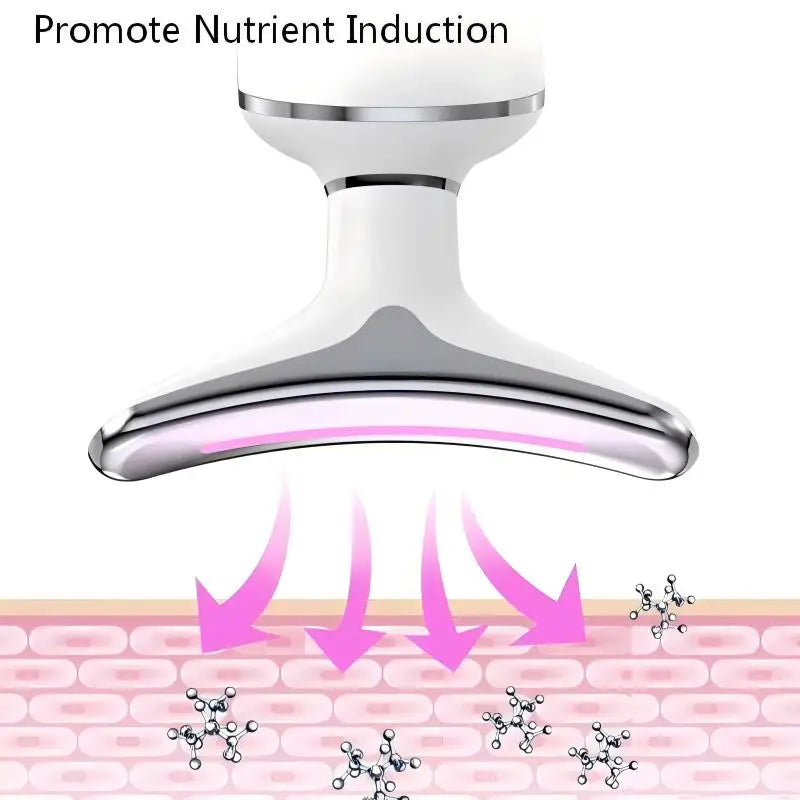 Red Light LED Facial Massager Face Neck Beauty Device Skin Care Tool with Vibration Face Sculpting Tool for Revitalize Skin