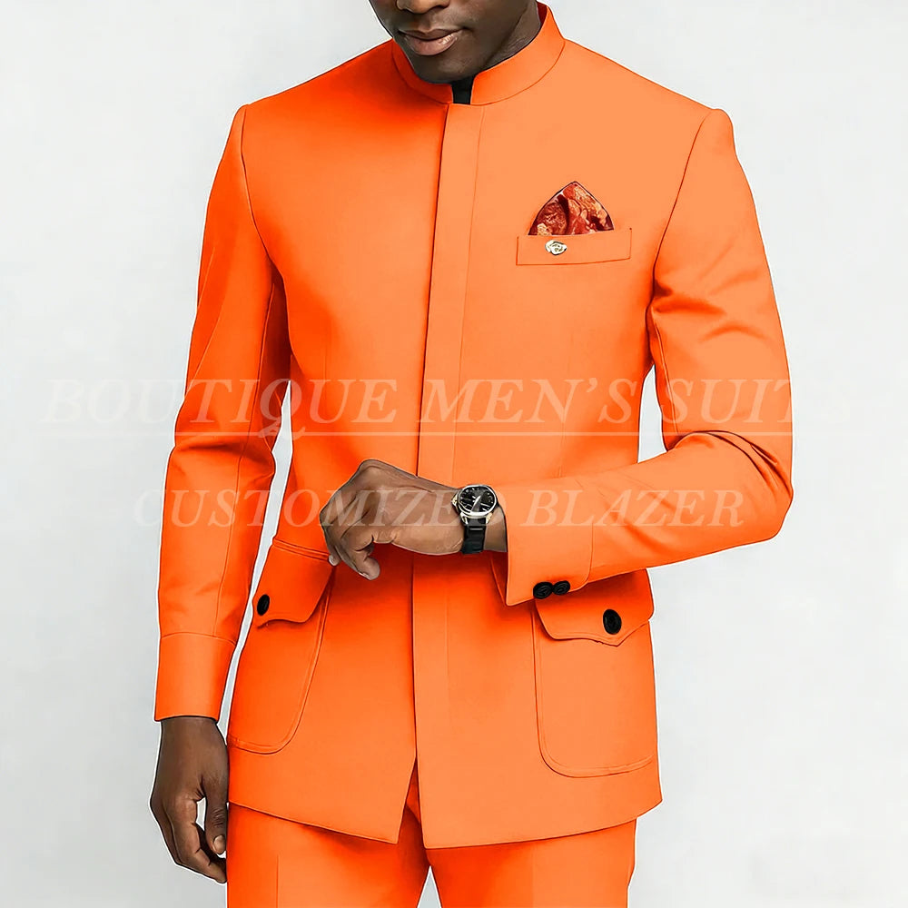 Bespoke Men's Suits Fashion Daily Male Clothing High Quality 2 Piece Jacket Pants Full Sets Luxury Daily Smart Casual Outfits