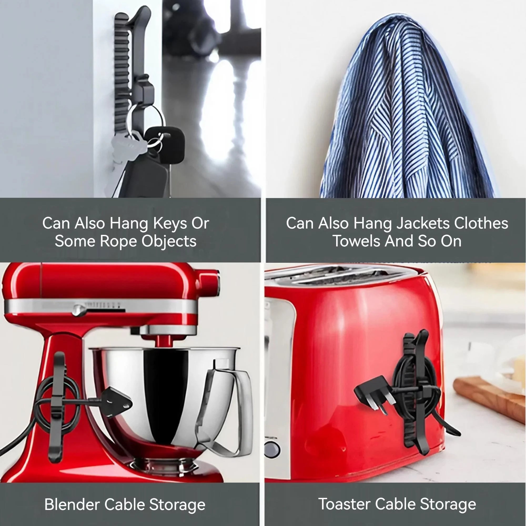Kitchen Cable Organizer - Plug & Wire Storage Solution - Neat Cable Management for Countertops