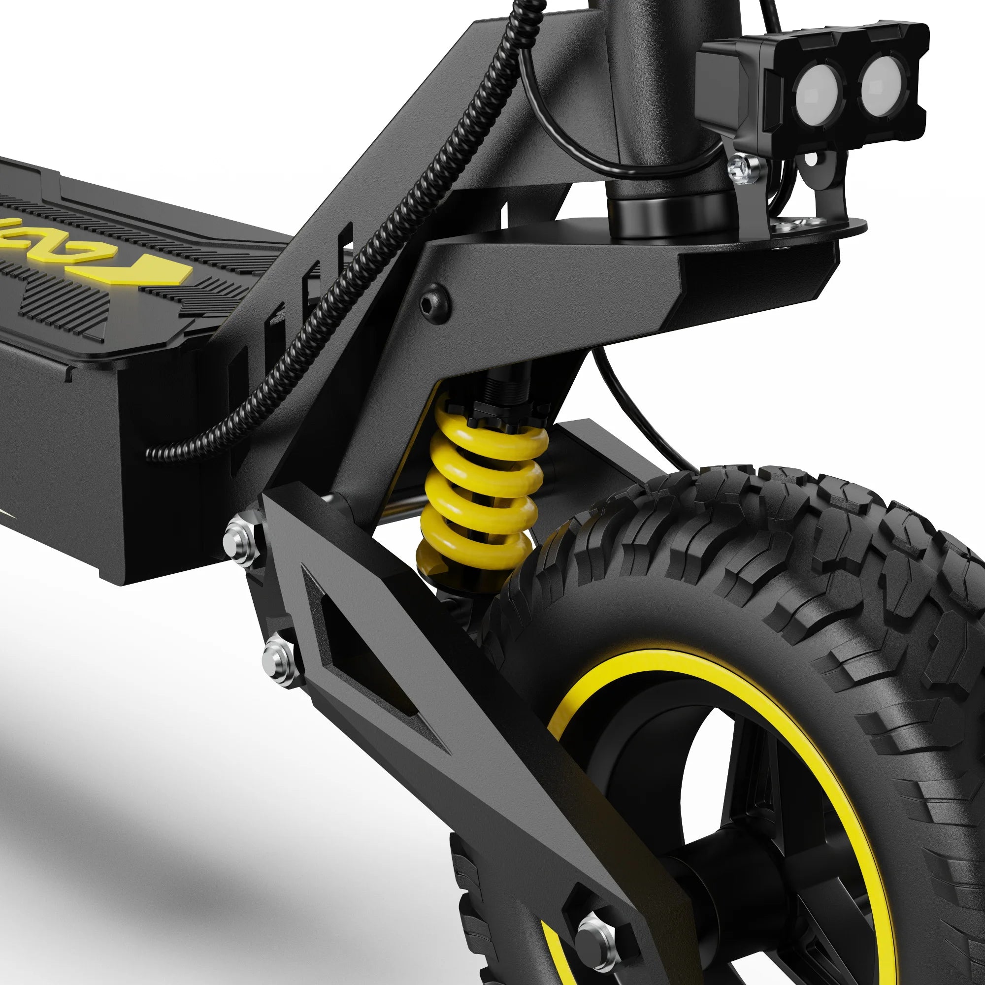 OOTD T10 Adult Foldable Electric Scooter(Yellow), Max 900W Motor & 18Ah Battery, 45-60km Range, 11 Inch All-Terrain