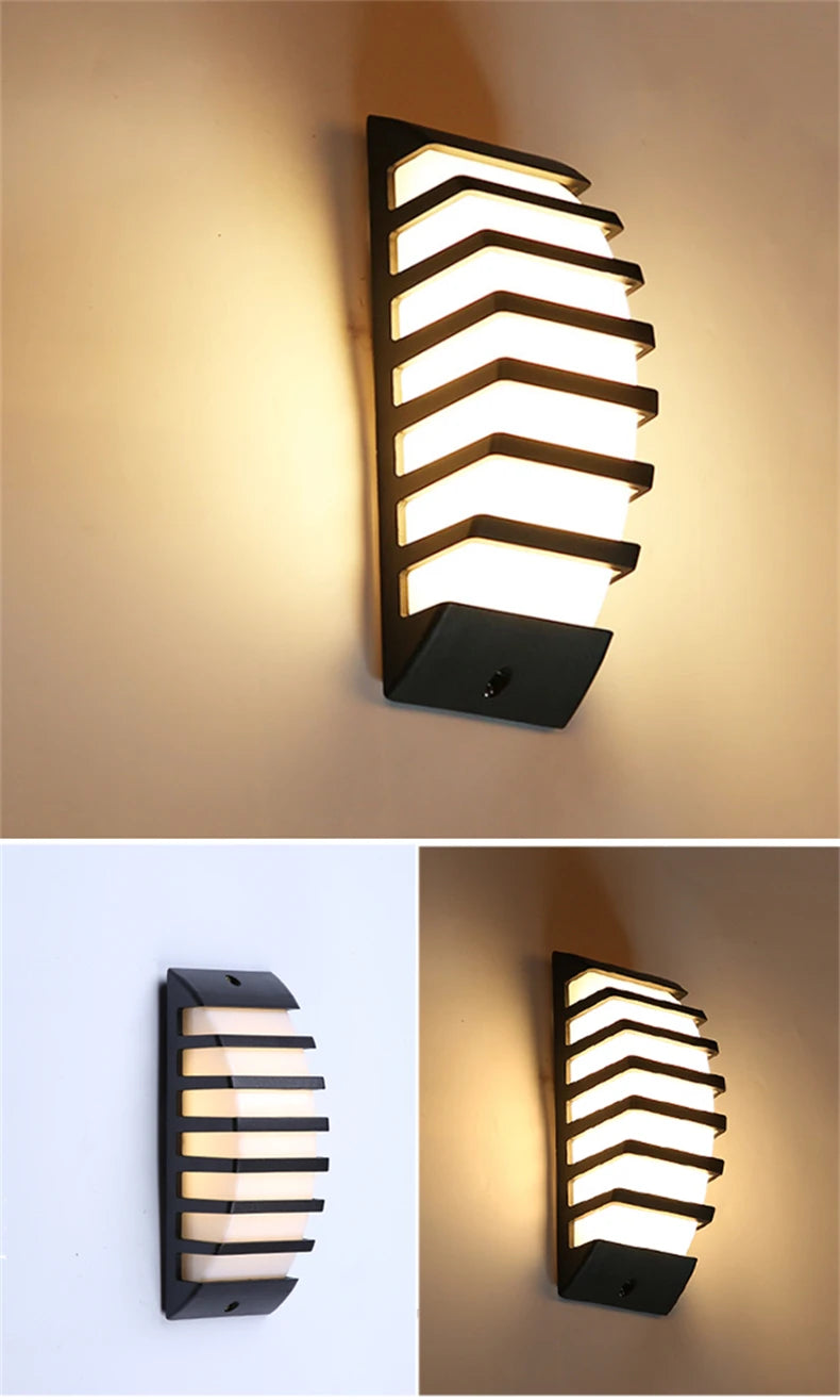 Outdoor LED Wall Lamp E27 IP65 Waterproof Aluminum Garden Porch Light 110V 220V Exterior Decor Sconce Street Lighting Fixture