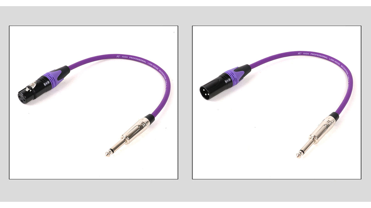 1PC 1/4 Inch (6.35mm) TS Jack to XLR Female/Male Microphone Audio Cable Unbalanced 3Pin XLR to Quarter Inch Mono Plug Mic Cord