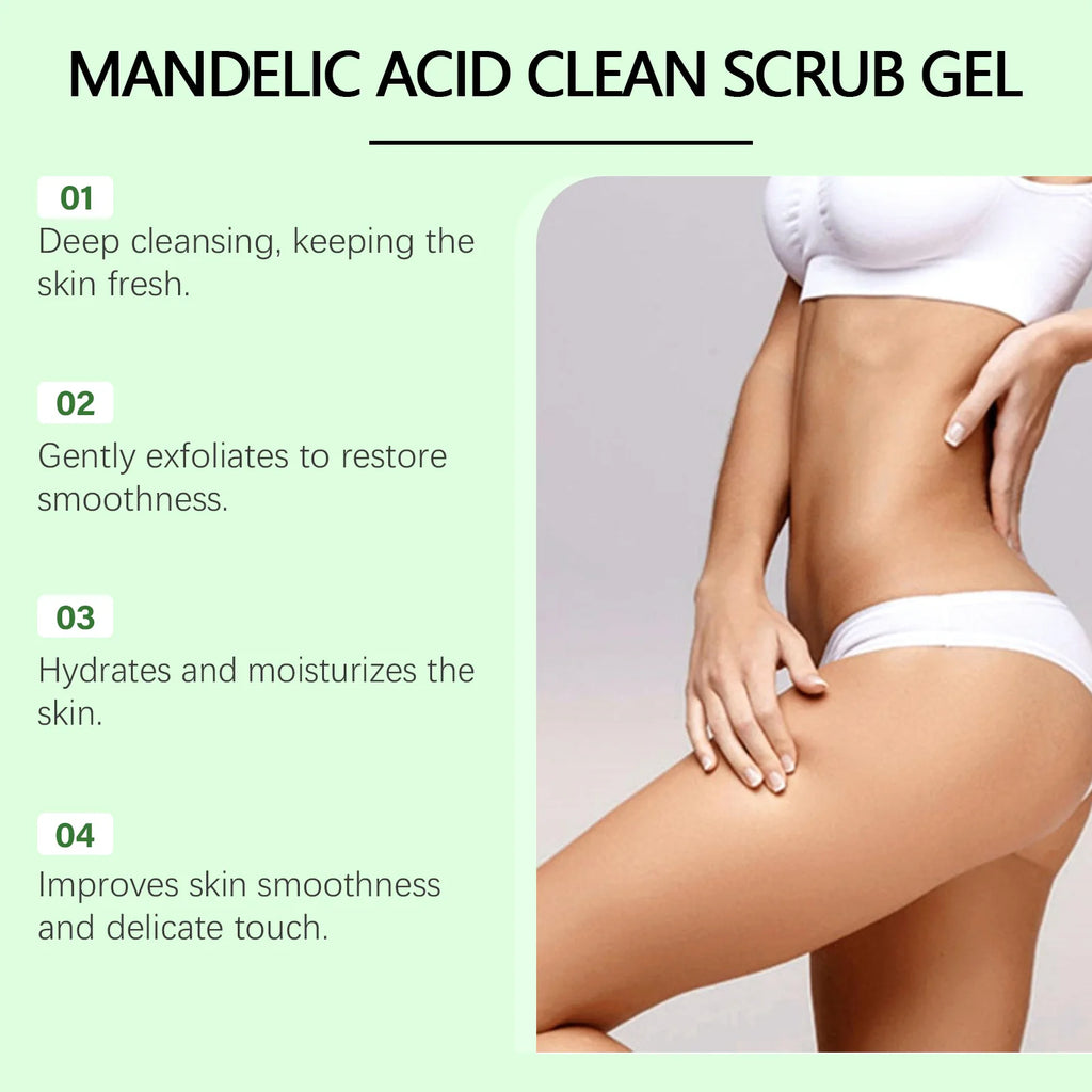 Hoygi Mandelic Acid Clean Scrub Gel Deep Cleansing Purifying Pores Remove Impurities Keep Skin Fresh Exfoliating Scrub Gel 200g