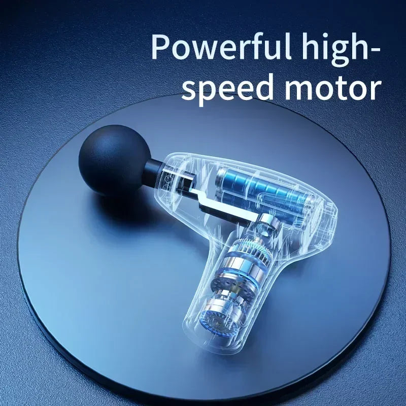 Mulit functional fascia gun with Extended Handle Percussion Back Massager for muscle relaxation  Back Waist Body Massage