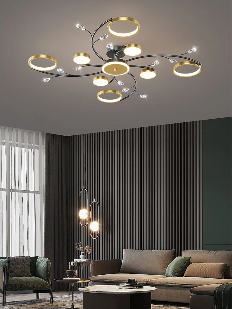 Modern Ceiling Chandelier Room Decoration Led Ceiling Lamp Crystal Chandelier Nordic Modern Bedroom Ceiling Decorative Light