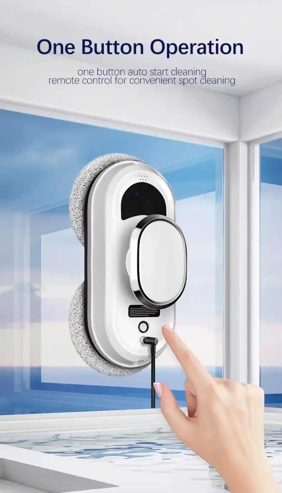 Window Robot Vacuum Cleaner Remote Control Electric Automatic Glass Cleaner Limpiacristales Home Window Mirror Washing Machine