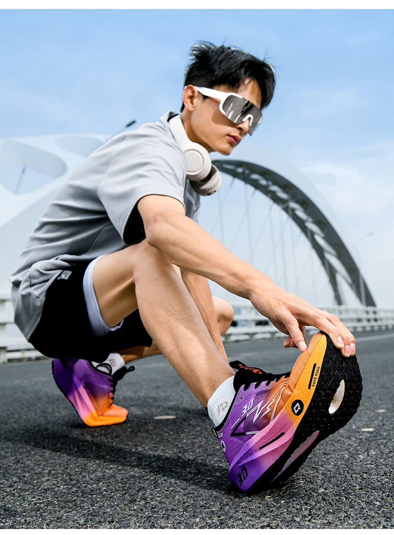 Men Running Shoes Carbon Board Marathon Sports Speciality Breathable Lightweight Women's Comfortable Athletic Nonskid Sneakers