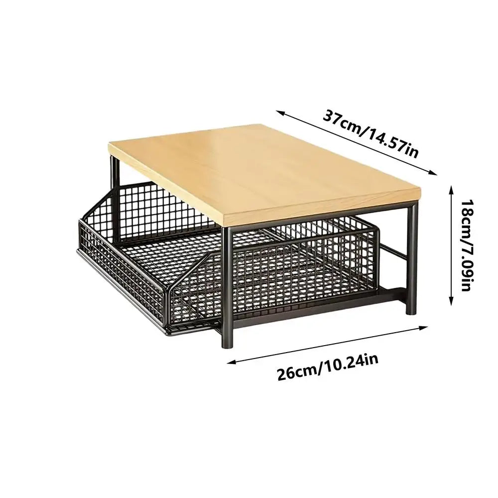 Kitchen Shelf 2-Tier Vertical Holder Rack Household Organizer Shelves for Pantry Kitchen Bathroom Garage Shower Bar Apartment