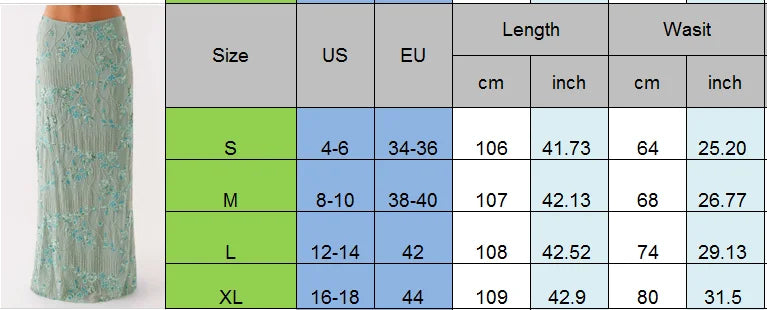 Women Sequins Sexy Maxi Skirts Summer Y2K Pearl Embellished Glitter Low Waist Elegant Clubwear Sparkle Bodycon Long Skirts