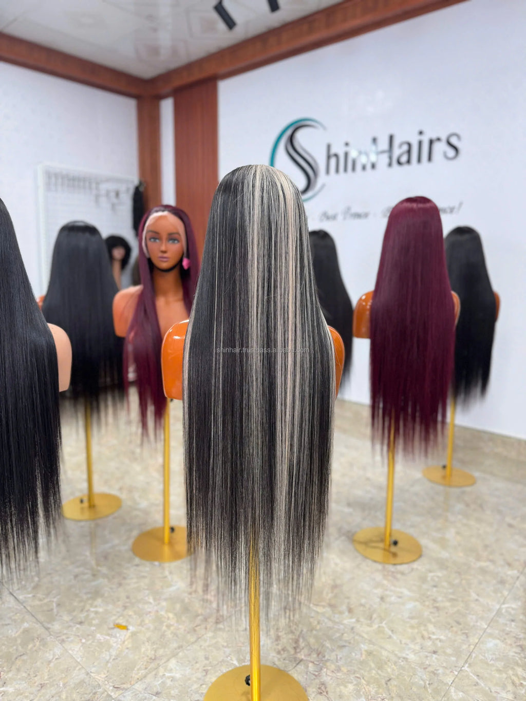 Wholesale HD Color P4-60 Lace Front Wig 13x4 Full Lace 250% Density Virgin Hair Straight No Cut Transparent Lace 100% Human Hair