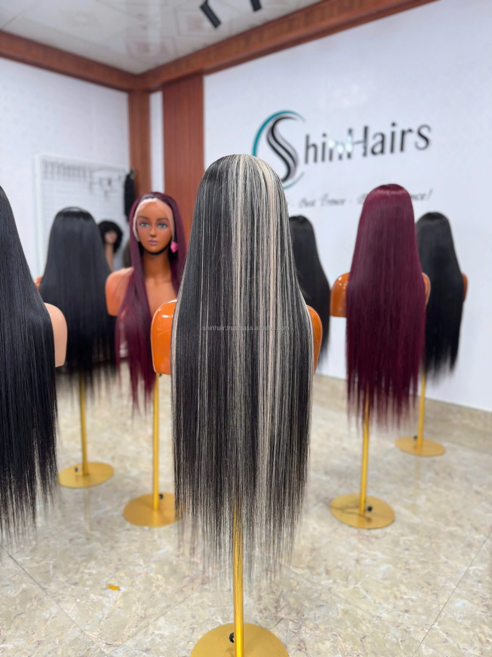 Wholesale HD Color P4-60 Lace Front Wig 13x4 Full Lace 250% Density Virgin Hair Straight No Cut Transparent Lace 100% Human Hair