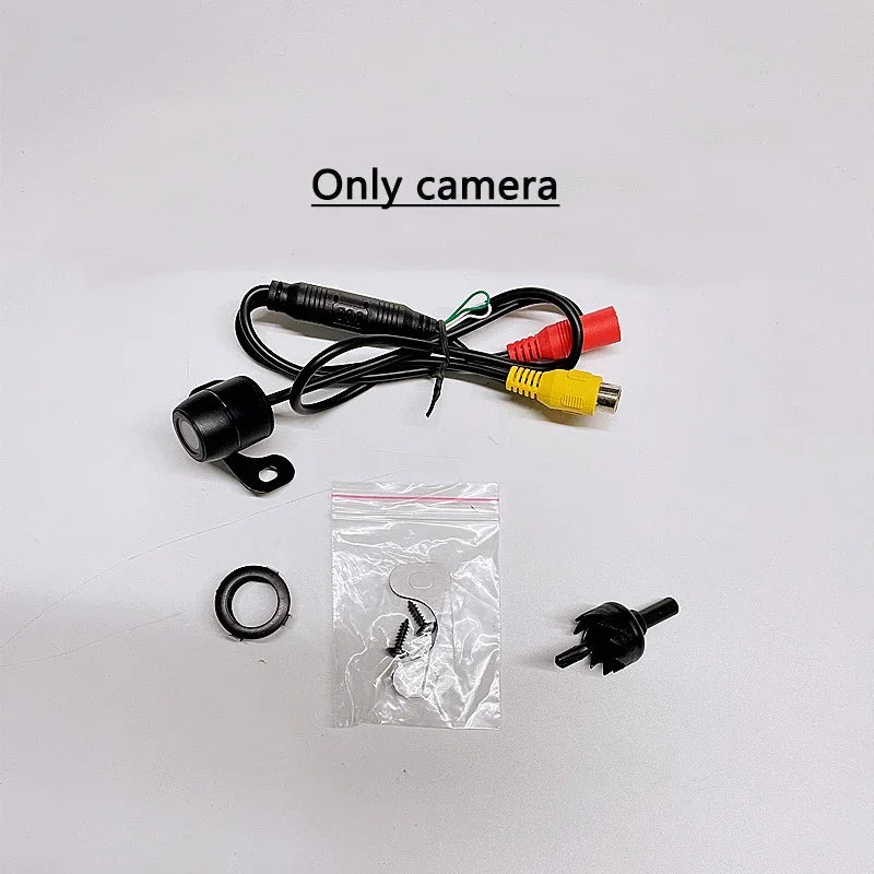 Car high-definition camera, large-angle waterproof CMOS car rear/front/side view reversing camera, rear pull-out camera