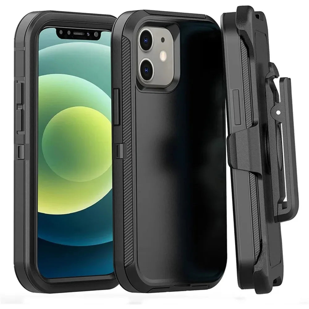Shockproof Case for iPhone 16 15 14 13 12 11 ProMax Plus Military-Grade Heavy Duty Slim Silicone Cover Soft TPU Bumper 2-Pack