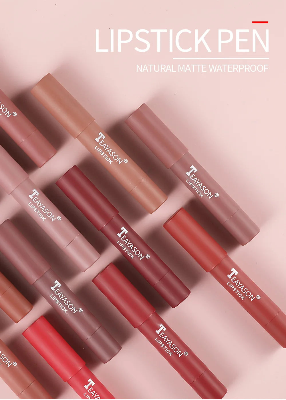 Matte Lipstick That Doesn'T Smudge, Provides Long-Lasting Color, Waterproof and Sweat-Proof, Versatile for Everyday Use, a Must-Have