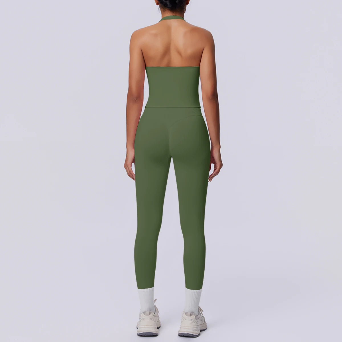 2PCS Woman Yoga Set Solid Color Sexy Fitness Top Summer Gym Workout High Stretch Female Pants Sports Fitness Clothing Yoga Set