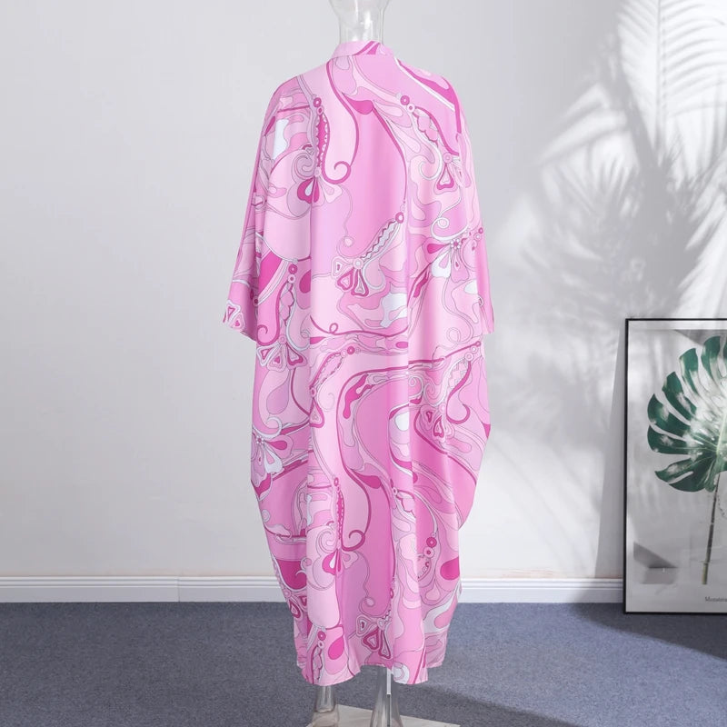 Bohemian Printed Shirt Skirt Suits Women Vintage Irregular Long Sleeve Top Female Sets High Waisted Long Skirt Ladies Outfits