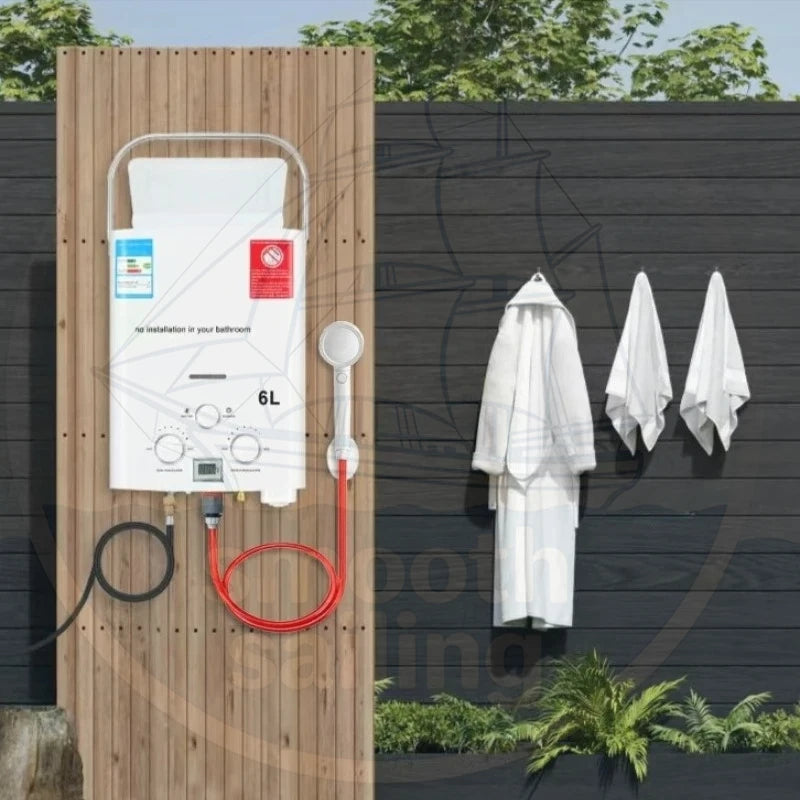 Outdoor Tankless Heater for Camping Instant Bath with Shower Head Hot Water Heater for Car Truck Tent