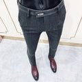 Autumn Winter Thickened Woolen Suit Pants Men Casual Slim Fit Straight Trousers Formal Business Woolen Social Office Warm Pants