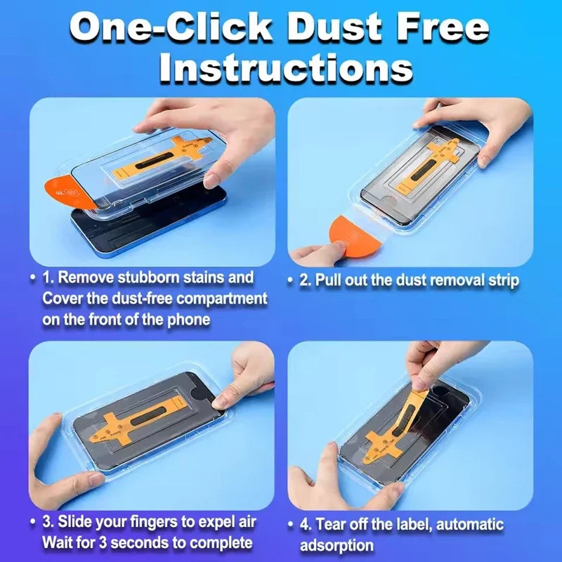 5Pcs Oleophobic Coating Dust Free Easy Installation Screen Protector For iPhone 18 15 14 13 12 11 17 Pro Max XR X XS 7 8 16 Plus