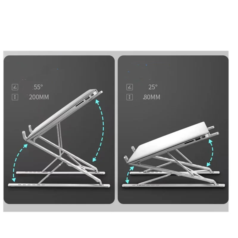 Macbook Laptop Stand Folding Adjustable Aluminum Computer Pc Tablet Stand Notebook Tablelaptop Holder Heat Dissipation