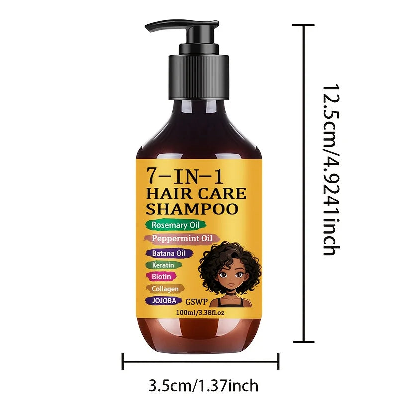 GSWP 7-in-1 Hair Care Moisturizing Shampoo, Nourish Hair Keeping Hair Voluminous and Styled While Staying Fresh. 100/200ml.