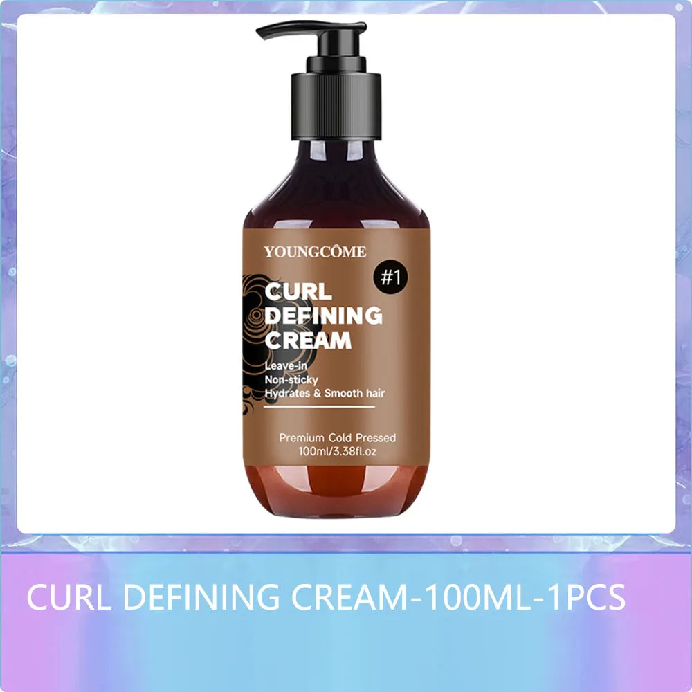 Curly hair Styling cream, moisturizing and smoothing formula, enhances the elasticity and shine of curly hair, easy to set 2025