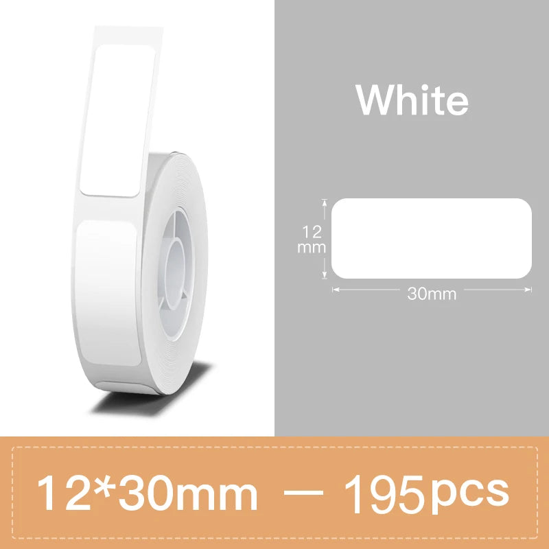 Niimbot Transparents Clear Pure White Thermal Label Sticker Paper Roll Self-Adhesive Barcode Price Name Printing for D11 D110