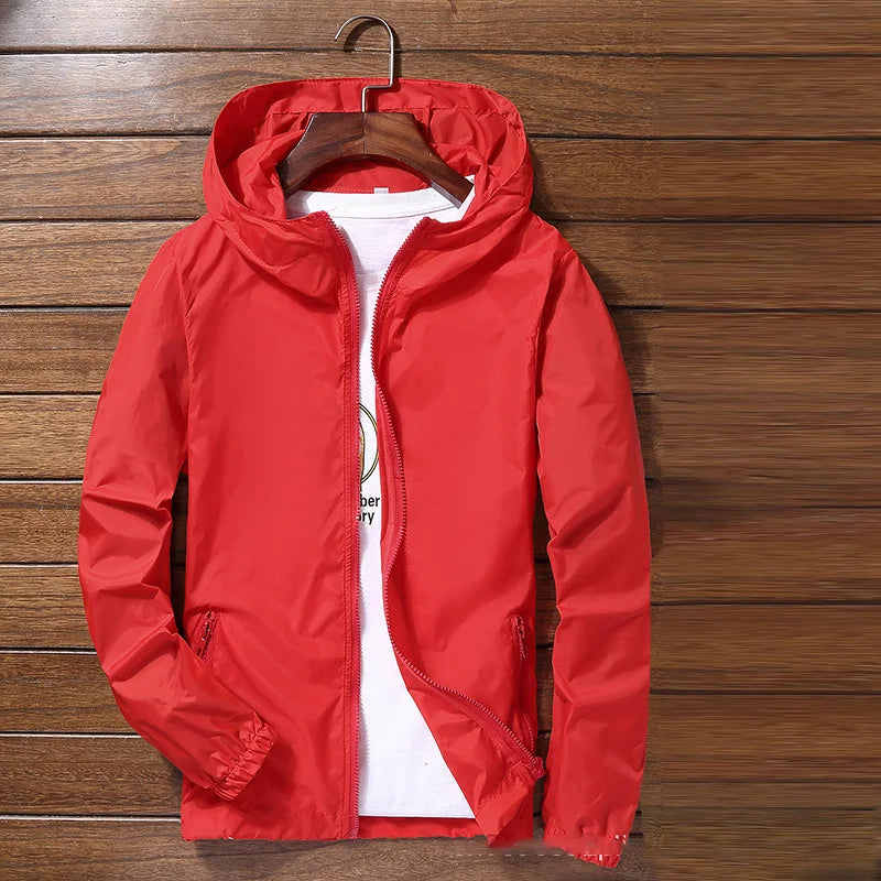 Self running, sun protection, waterproof, UV resistant jacket, men's and women's ultra light jacket, windproof jacket