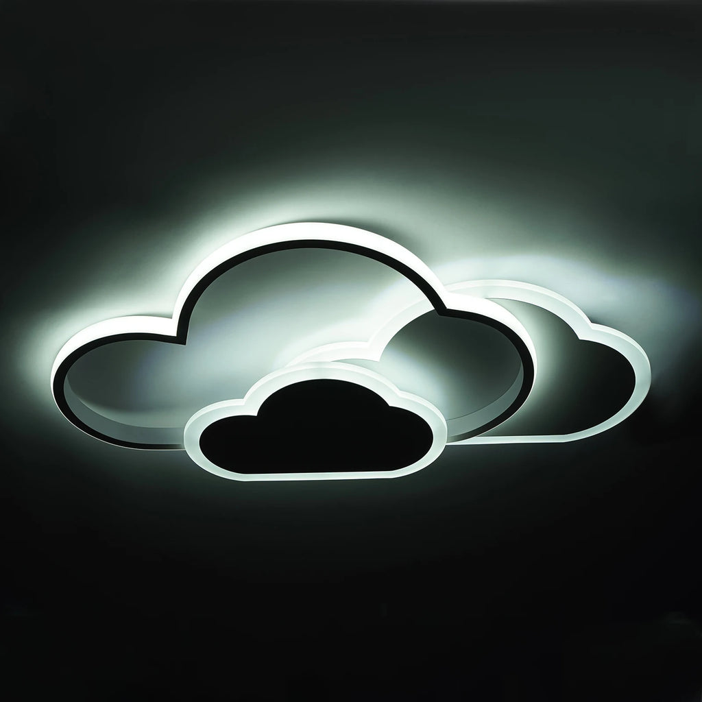 Cloud Shape LED Ceiling Light Fixture Modern 3-Color Lighting Acrylic Ceiling Lamp for Living Room Bedroom Kid's Room 52x31cm