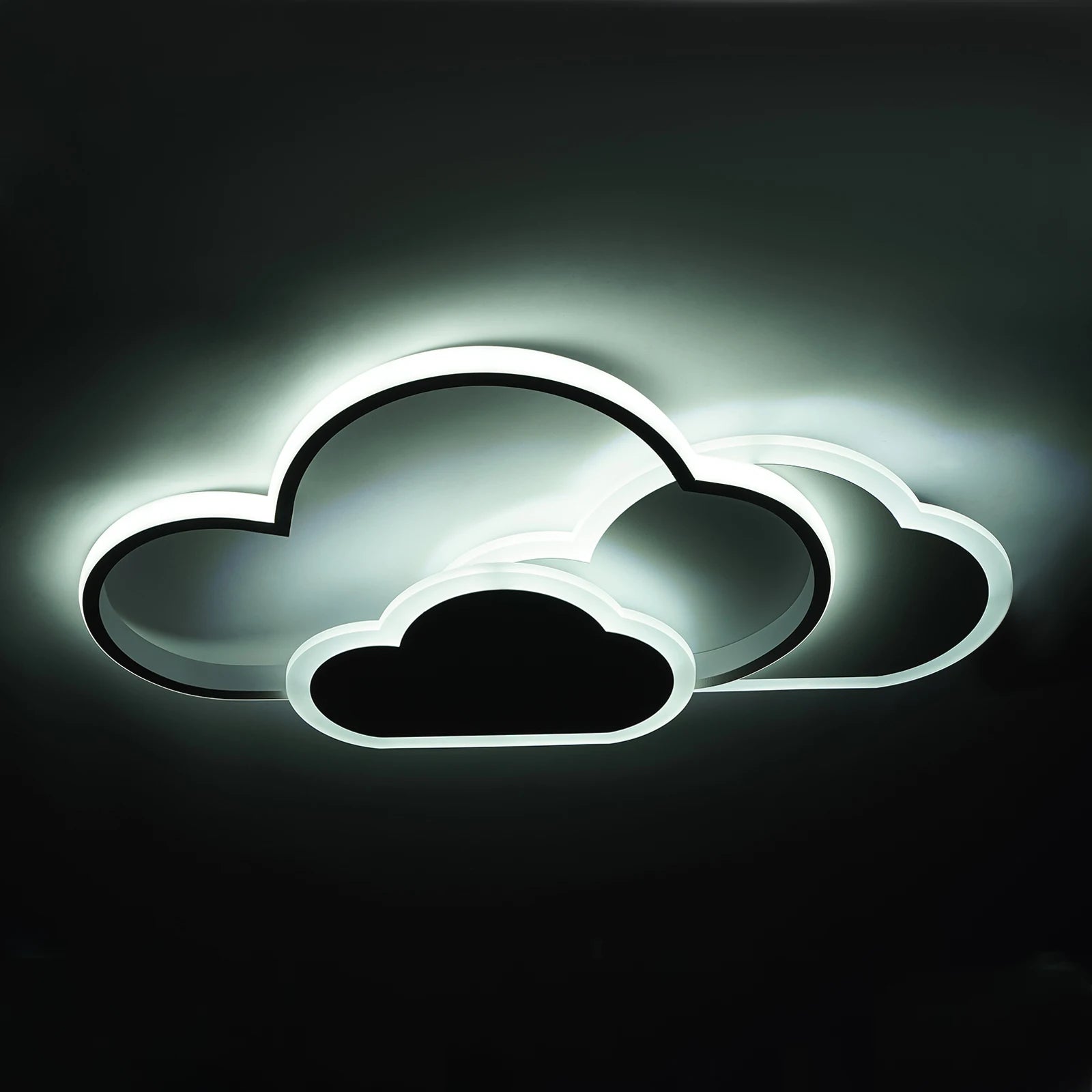 Cloud Shape LED Ceiling Light Fixture Modern 3-Color Lighting Acrylic Ceiling Lamp for Living Room Bedroom Kid's Room 52x31cm