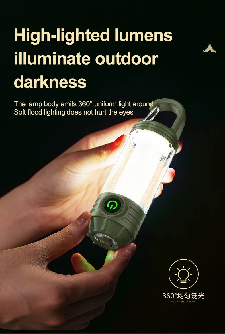 Multi Functional Camping Light Outdoor LED Night Riding light Rechargeable Flashlight Night Light Waterproof Travel Light