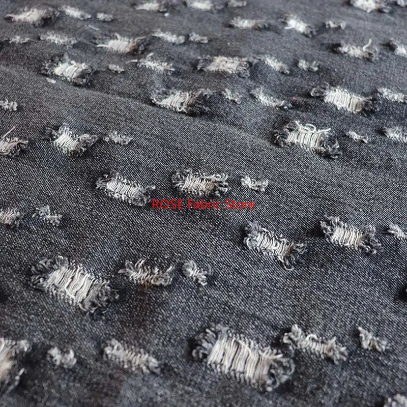 High-quality Vintage cotton ripped denim For Jeans, jackets, skirts, bags, upholstery, crafting, designer fabrics