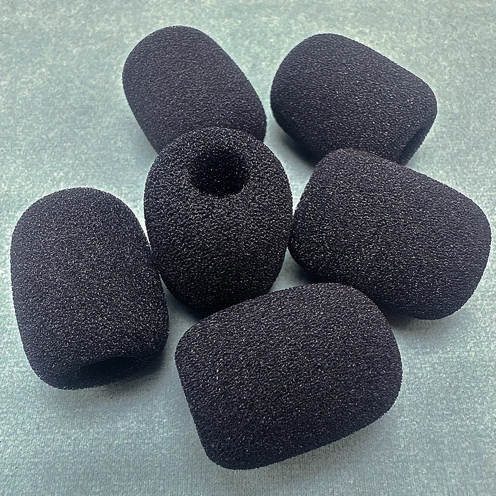 Microphone Cover Headset Replacement Foam Telephone Headphone Mic Case Microphone Windscreen Windshied Sponge 10Pcs