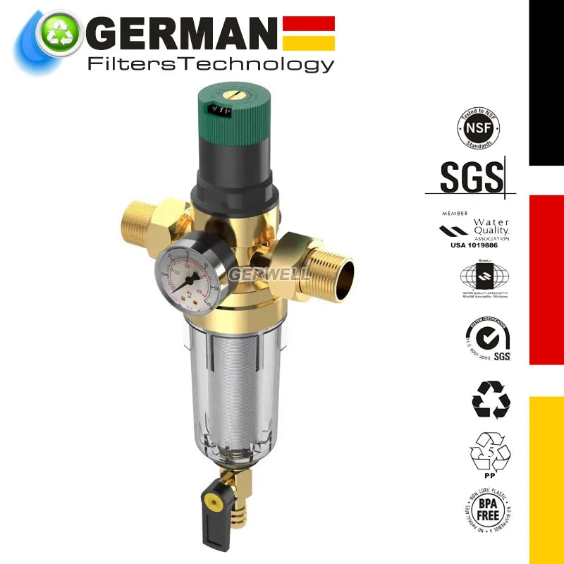 RV Water Pressure Regulator and Filter Kit - NSF Certified All-in-One Lead-Free Fresh Water Kit