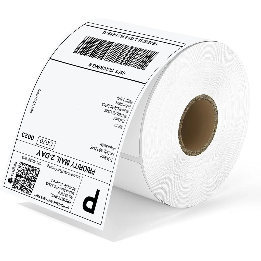 4x6 Inch Direct Thermal Shipping Labels Roll 200Sheets 1 Inch Core 100x150mm Self-Adhesive Blank Barcode Waybill Stickers for L