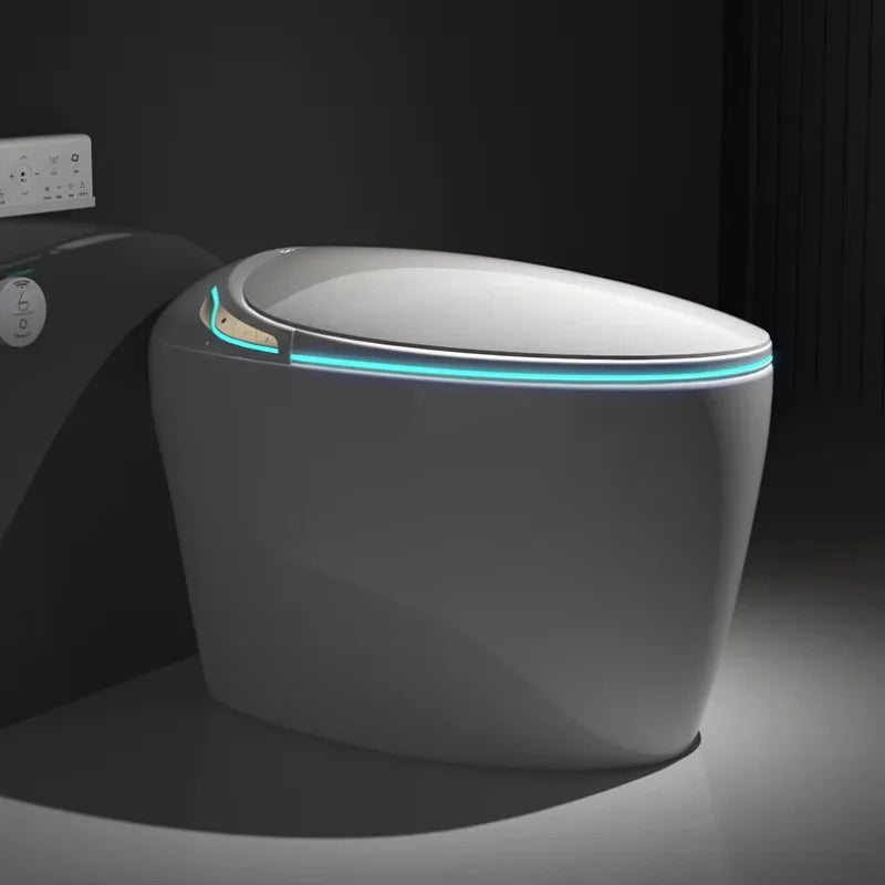 Fully automatic smart toilet, slender bowl seat with instant hot water tank, heating remote control - all features included