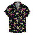 Retro Disco Music Cube Hawaiian Shirts For Men Galaxy Pop Skateboard Mens Hawaiian 80s 90s Shirts Short Sleeve Hip Hop Shirts