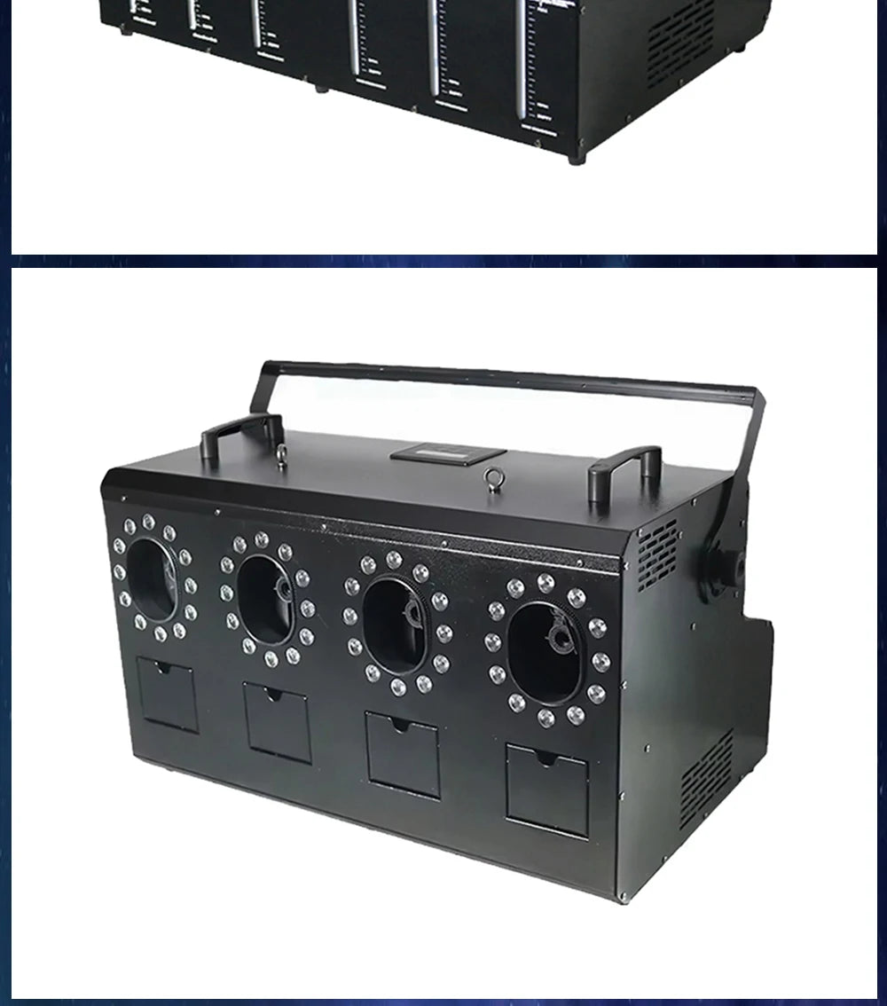 1500W 3000W RGB LED Smoke Bubble Machine Four Holes Double Holes Wedding Bubble Spray Machine DMX For Stage Special Effect