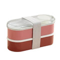 Double Layer Portable Lunch Box With Fork And Spoon Microwave Bento Boxes Dinnerware Set Food Storage Container