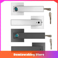 Smart Lock Home Office w/Key  Fingerprint Door Lock Fingerprint Electronic Door Lock Semiconductor Anti Theft