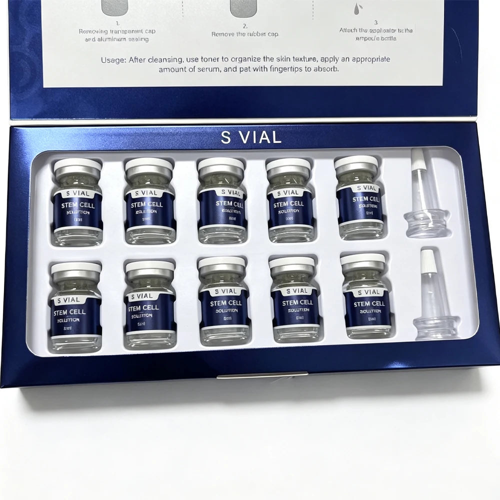 Korea Hyaluronic Acid STEM CELL SOLUTION Ampoule Skin Care Hydration Repair Skin Firming Brightening Rejuvenate Essence Kit