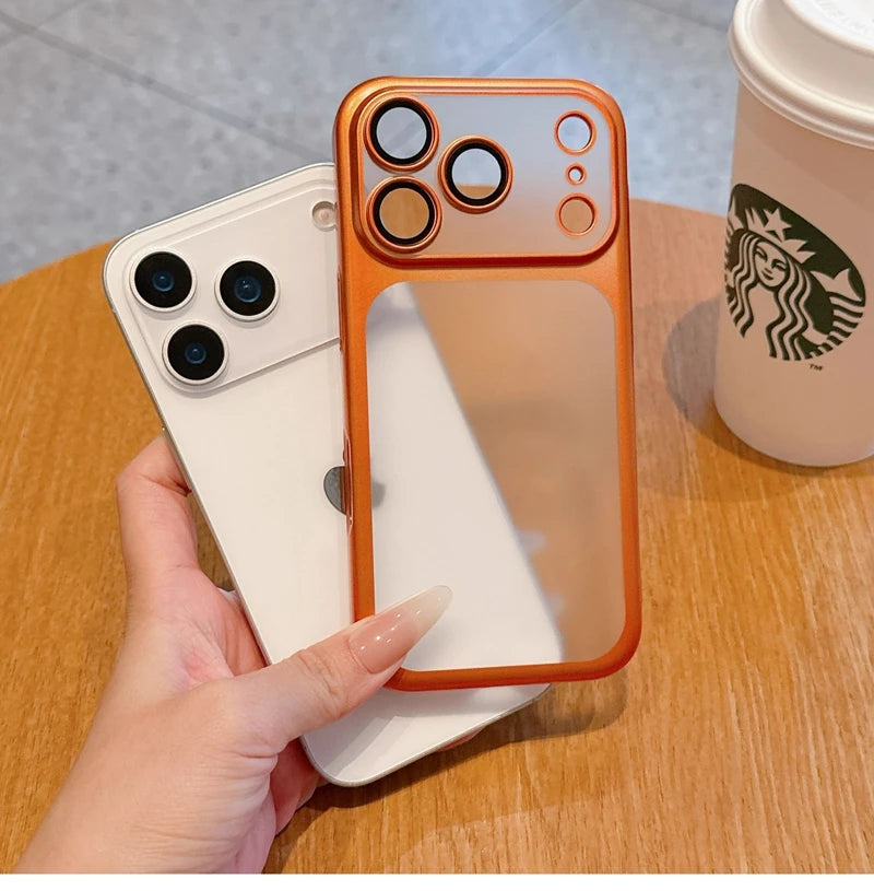 Luxury Soft Matte Phone Case For iPhone 11 12 13 14 15 16 17 18 Pro Max Plus Air Electroplating Silicone Bumper Back Cases Cover
