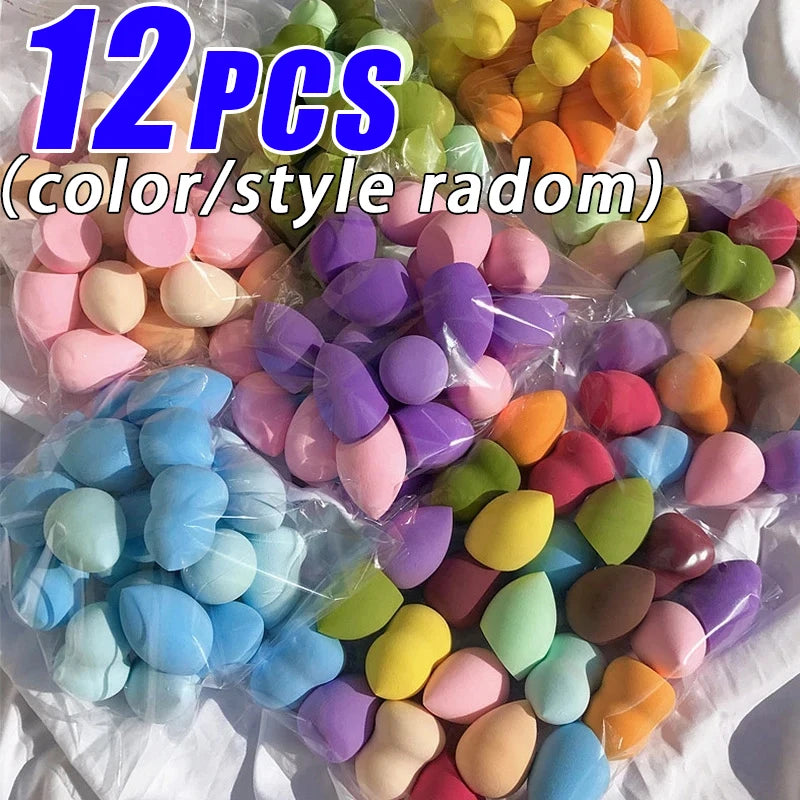 Colorful Mini Makeup Sponge Cosmetic Puff for Blending Foundation Powder Dry Wet Use Concealer Face Puffs Makeup Eggs Gourd Tool